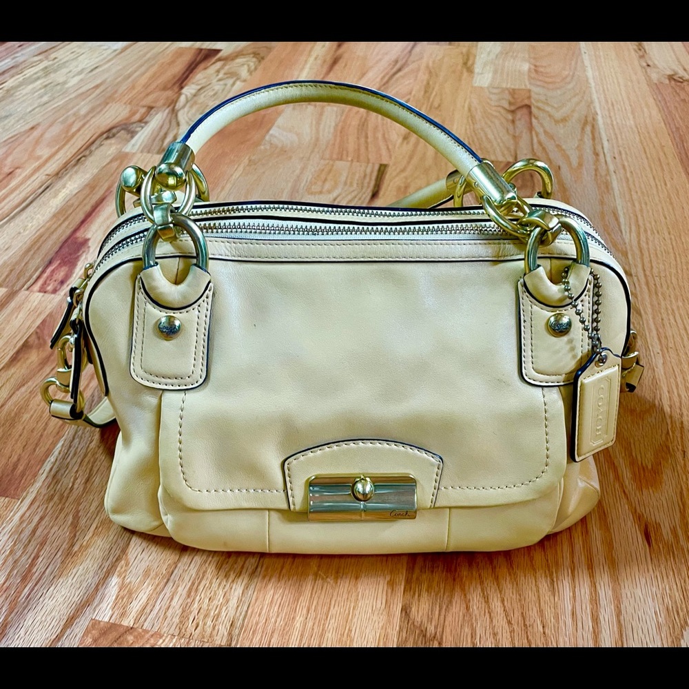 Coach Butter Yellow Crossbody Handbag Purse